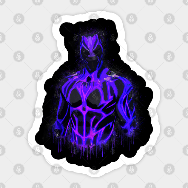 Black Panther - Purple Glow - Black Panther - Sticker | TeePublic